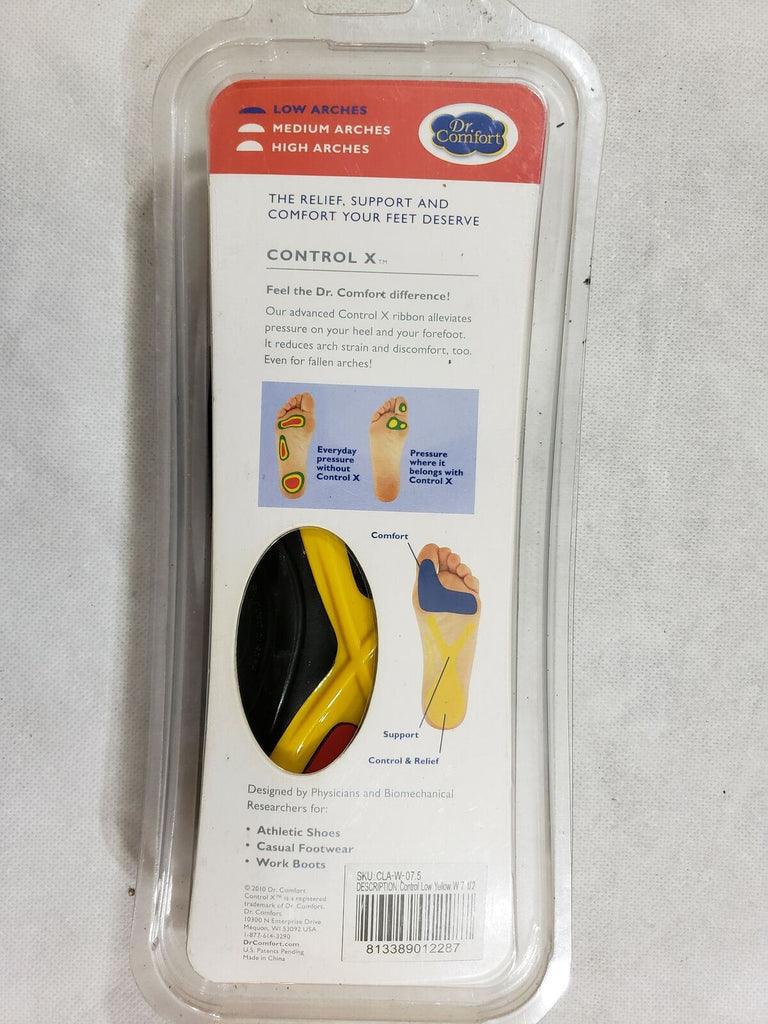 Dr. Comfort Control X Low Arch Women Size 7.5 Relief Support And Comfort