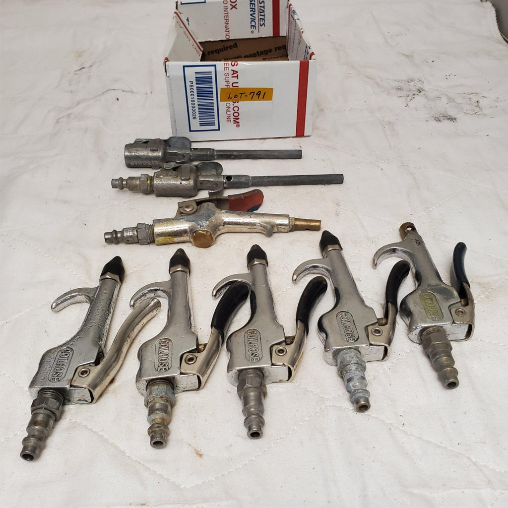Lot of 8 Coilhose & Various Pneumatics High Pressure Air Blow Gun LOT-791