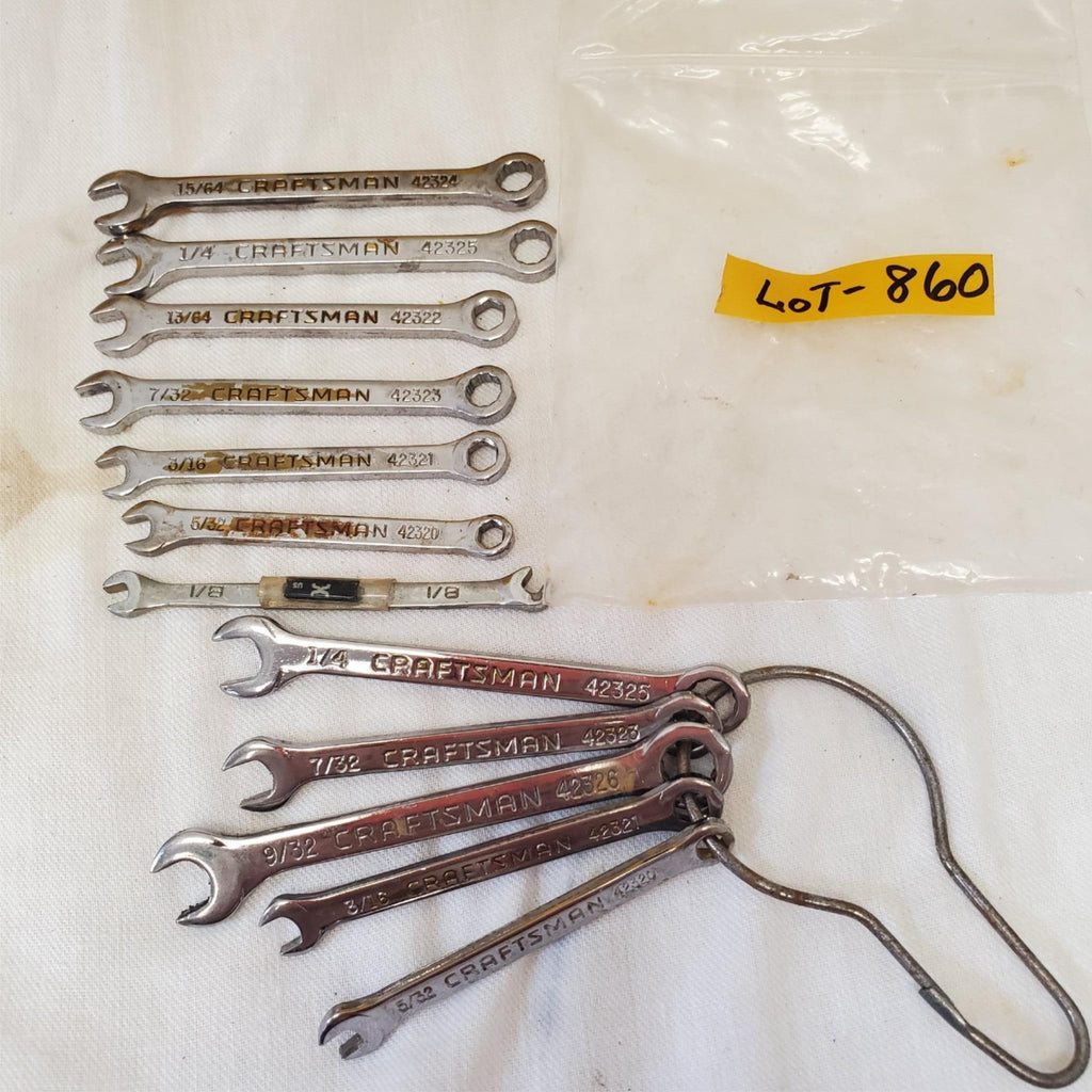 Lot of 12 Vintage Midget Craftsman Combination Wrench Set LOT-860