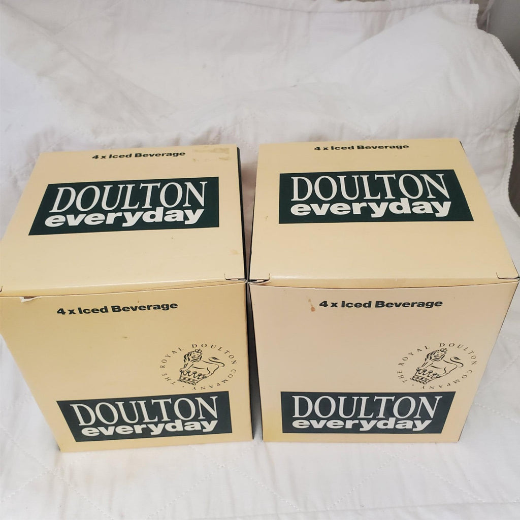 Set of 4 of 2 ROYAL DOULTON Cinnabar Iced Beverage Tea Glasses