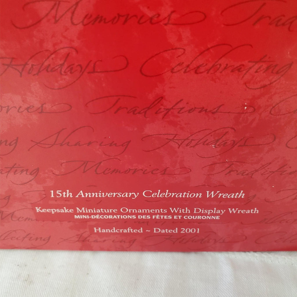 Hallmark Keepsake Ornaments 15th Anniversary Celebration Wreath Studio Edition