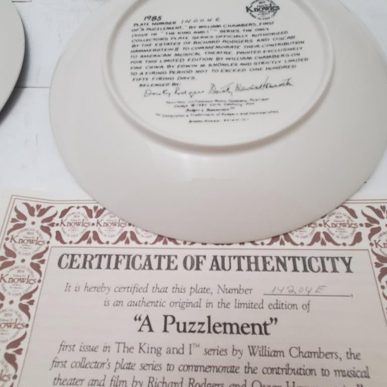 Vintage Lot of 4 Knowles Collector Plate Shall We Dance and A Puzzlement