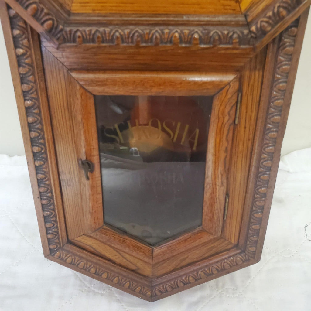 Antique Working 1920's SEIKOSHA Japan Octagon Drop School Regulator Wall Clock