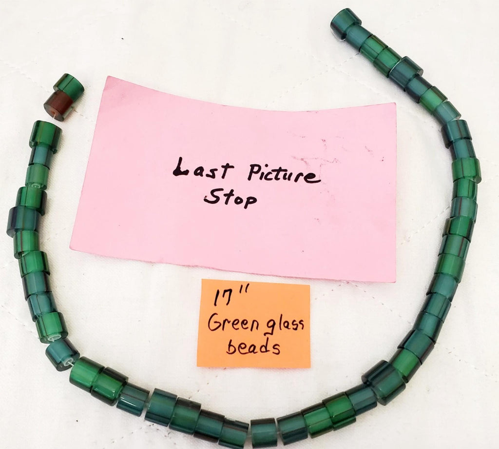 17" Emerald Green Glass Beads