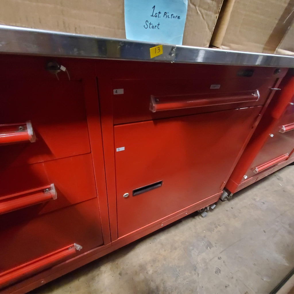 Equipto 5 Drawer Custom-Designed Red Modular Cabinet (13)