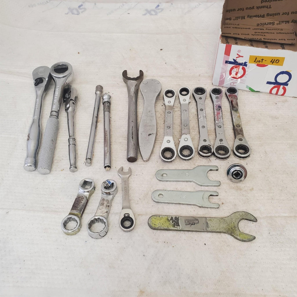 Lot of Assorted Double End Box Wrench, Combination Wrench & other Tools LOT 40