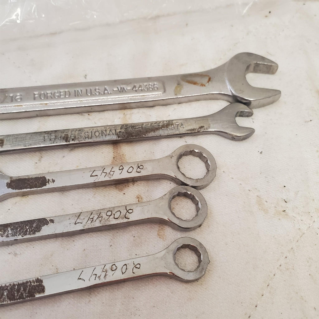 Lot of 5 Craftsman Open & Box End Wrenches Set LOT-844