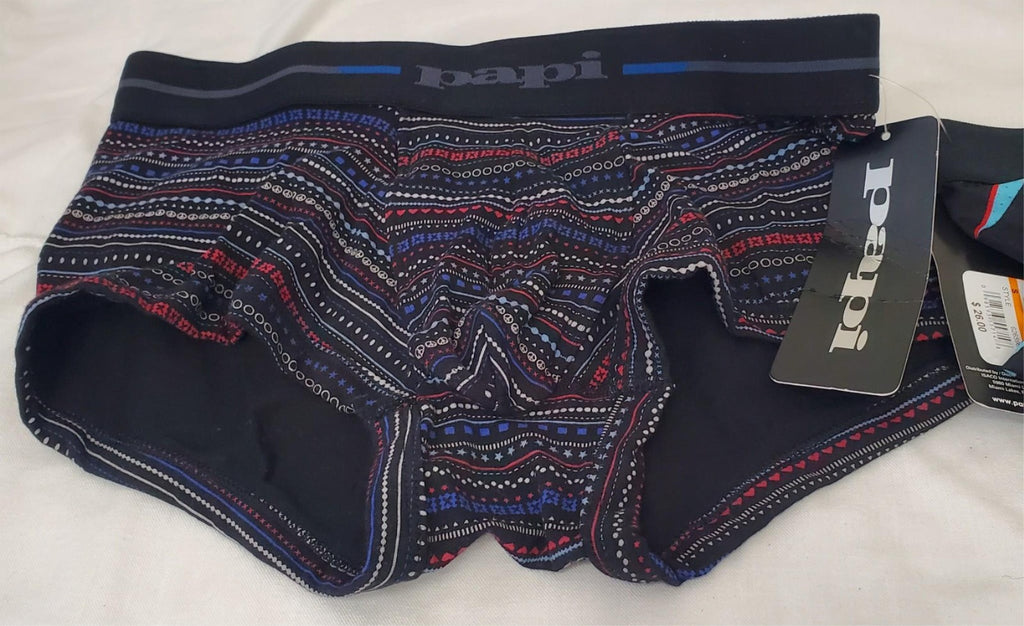 Pack of 2 Papi Men's Brazilian Printed Trunks Size S 28-30