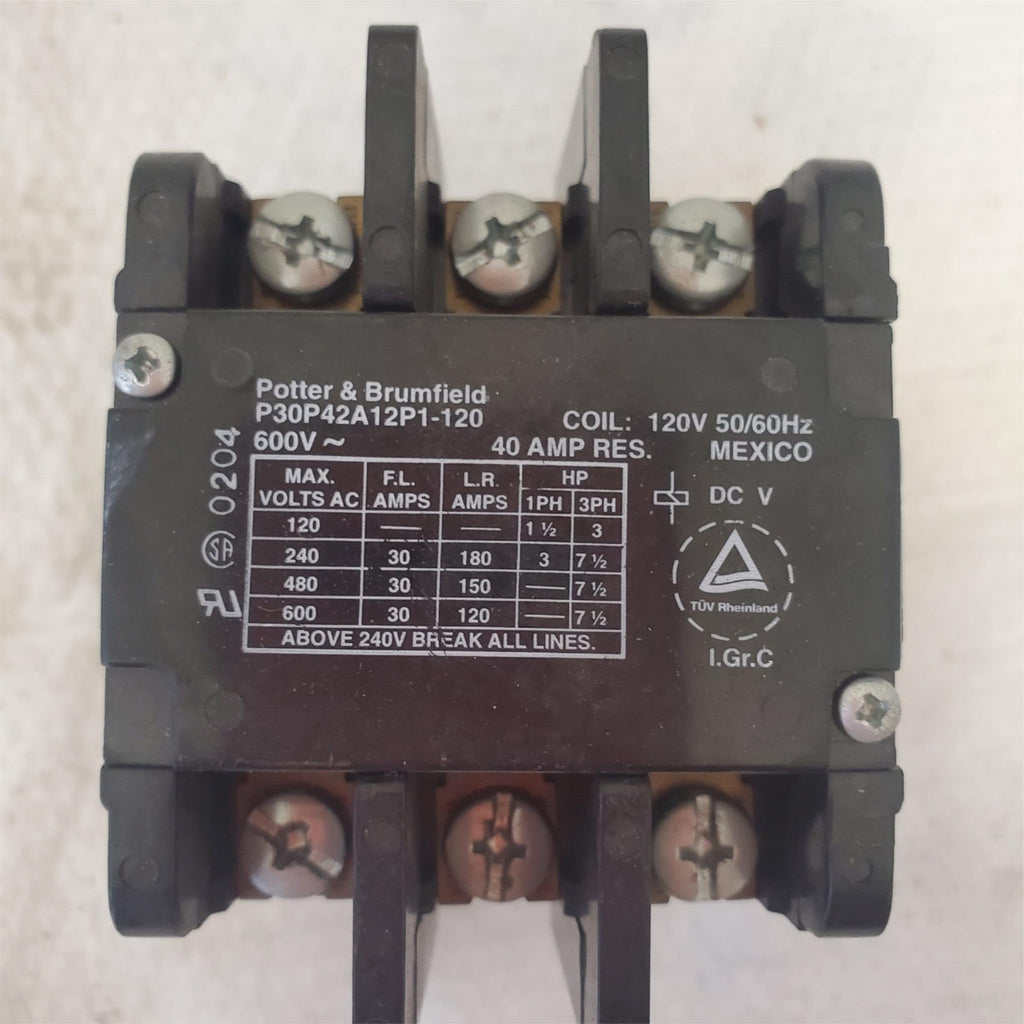 Potter & Brumfield P30P42A12P1-120 600V Contactor