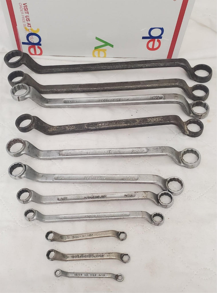 Lot of 11 Lectrolite Offset Double Box Wrenche Set