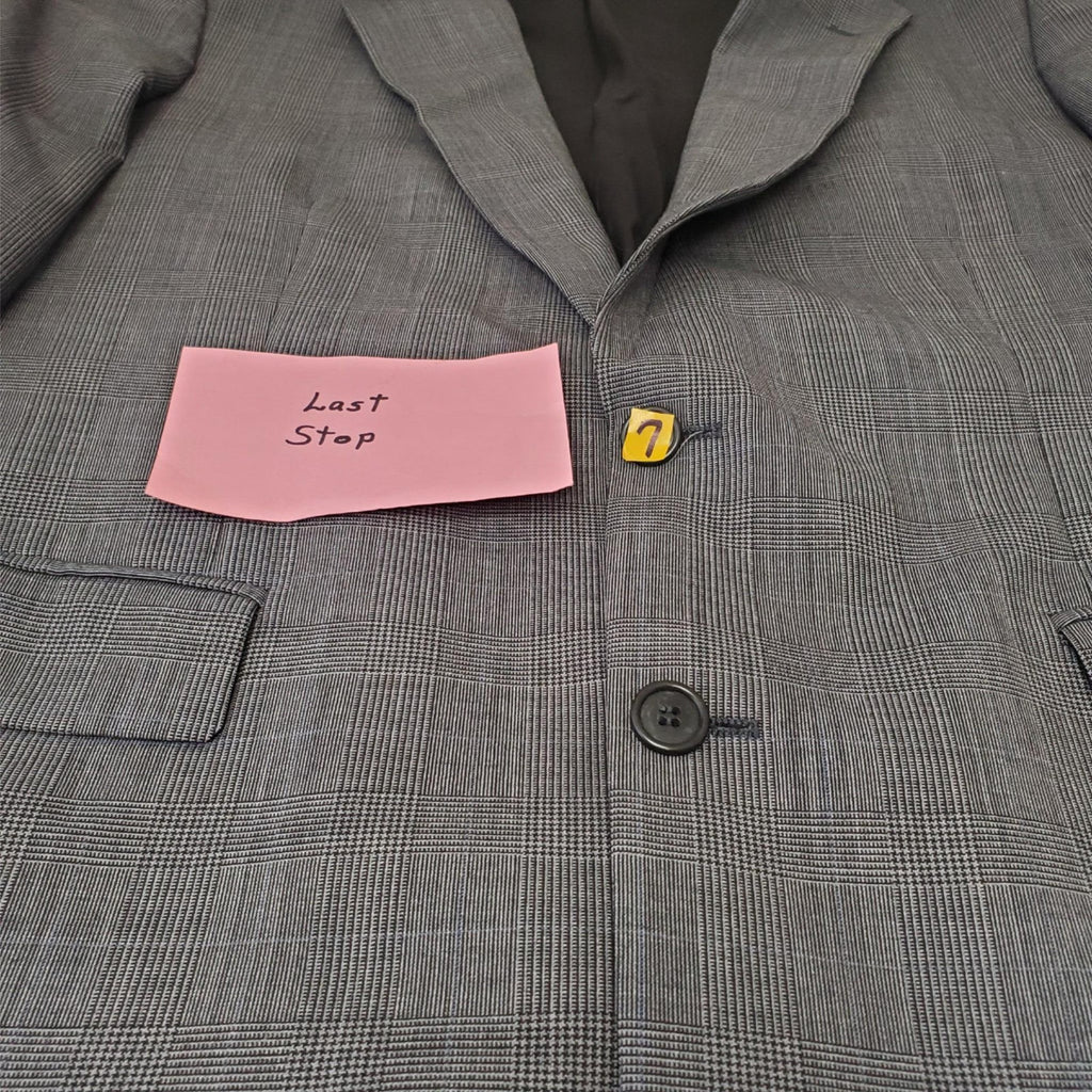 Brooks Brothers Wool BrooksEase Gray White Pinstripe Blazer Jacket Suit 41R