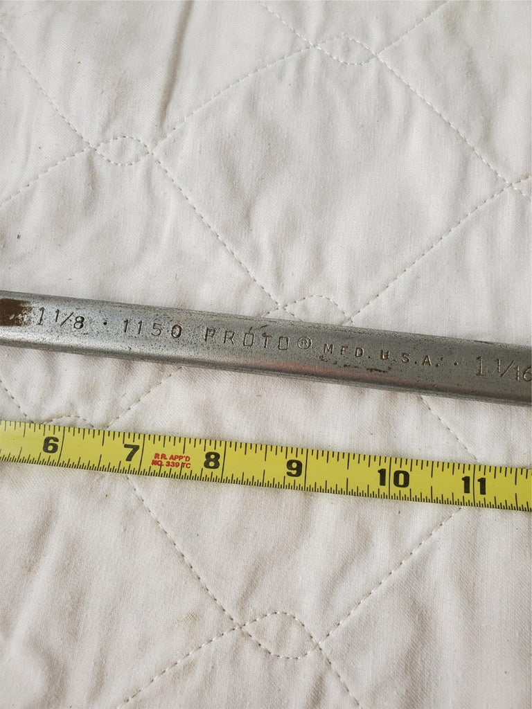 PROTO 1 1/8 - 1 1/16 No.1150 Double-Ended Ring Wrench Tool LOT 276