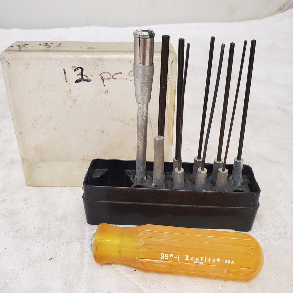 Vintage Xcelite Allen Hex Key Socket Driver Set Hand Tools LOT 382