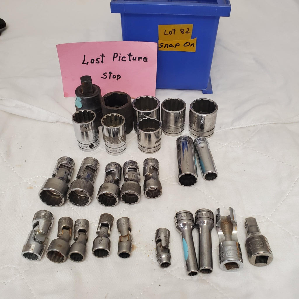 Lot of 25 Assorted Mixed Snap-On Socket Tool Set LOT-82