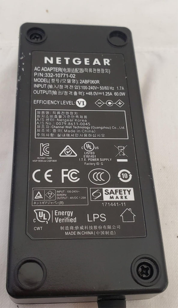 Netgear 2ABF060R 60W AC Power Adapter Charger