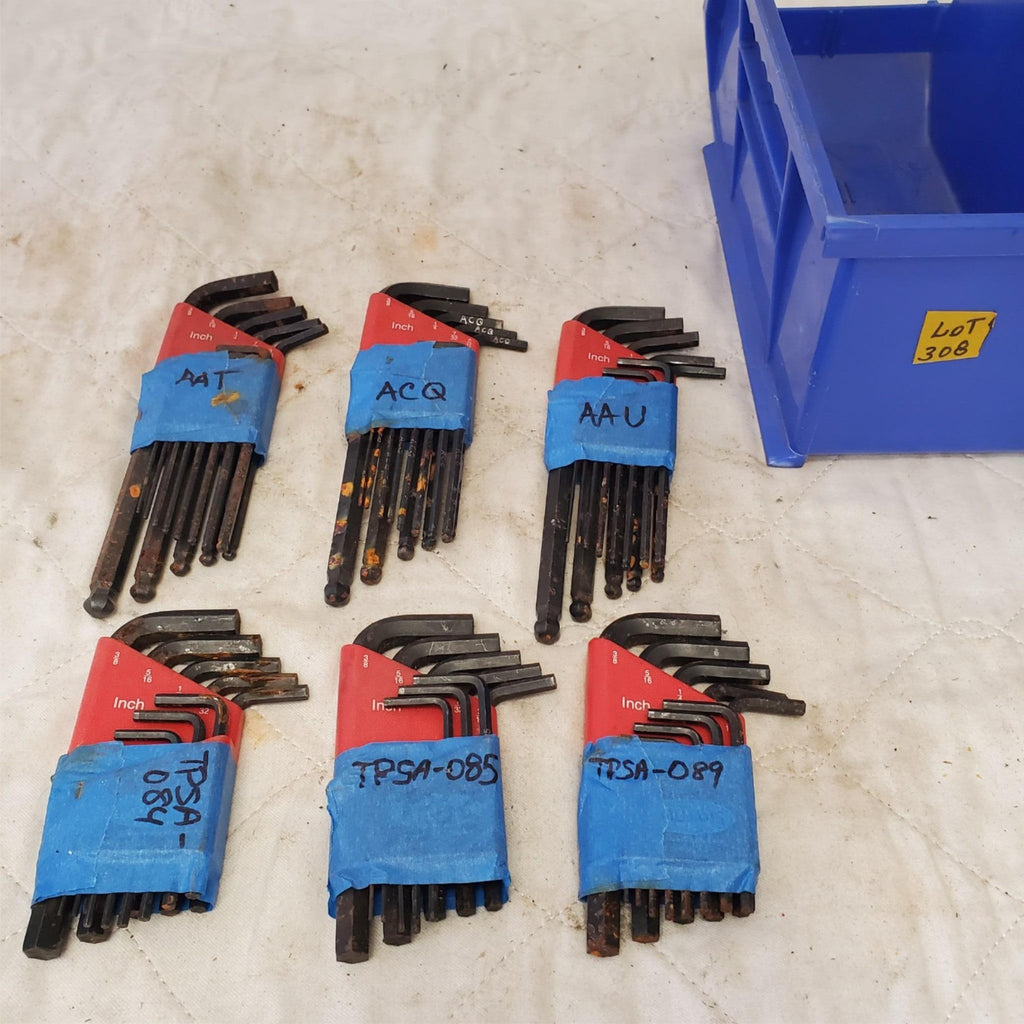 Lot of Assorted Various Long Arm Hex Key Sets LOT 308