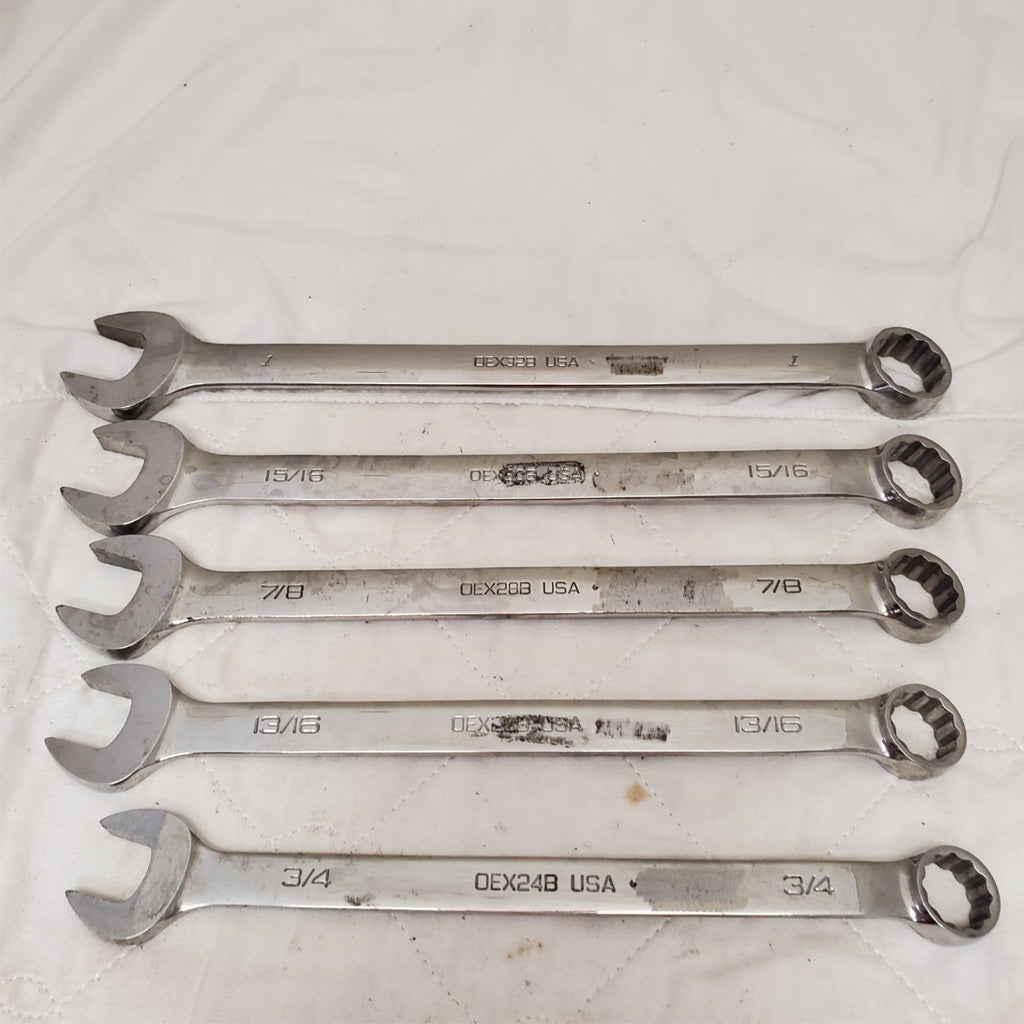 Lot of 5 Snap-On Combination Box Wrenches Set LOT-829