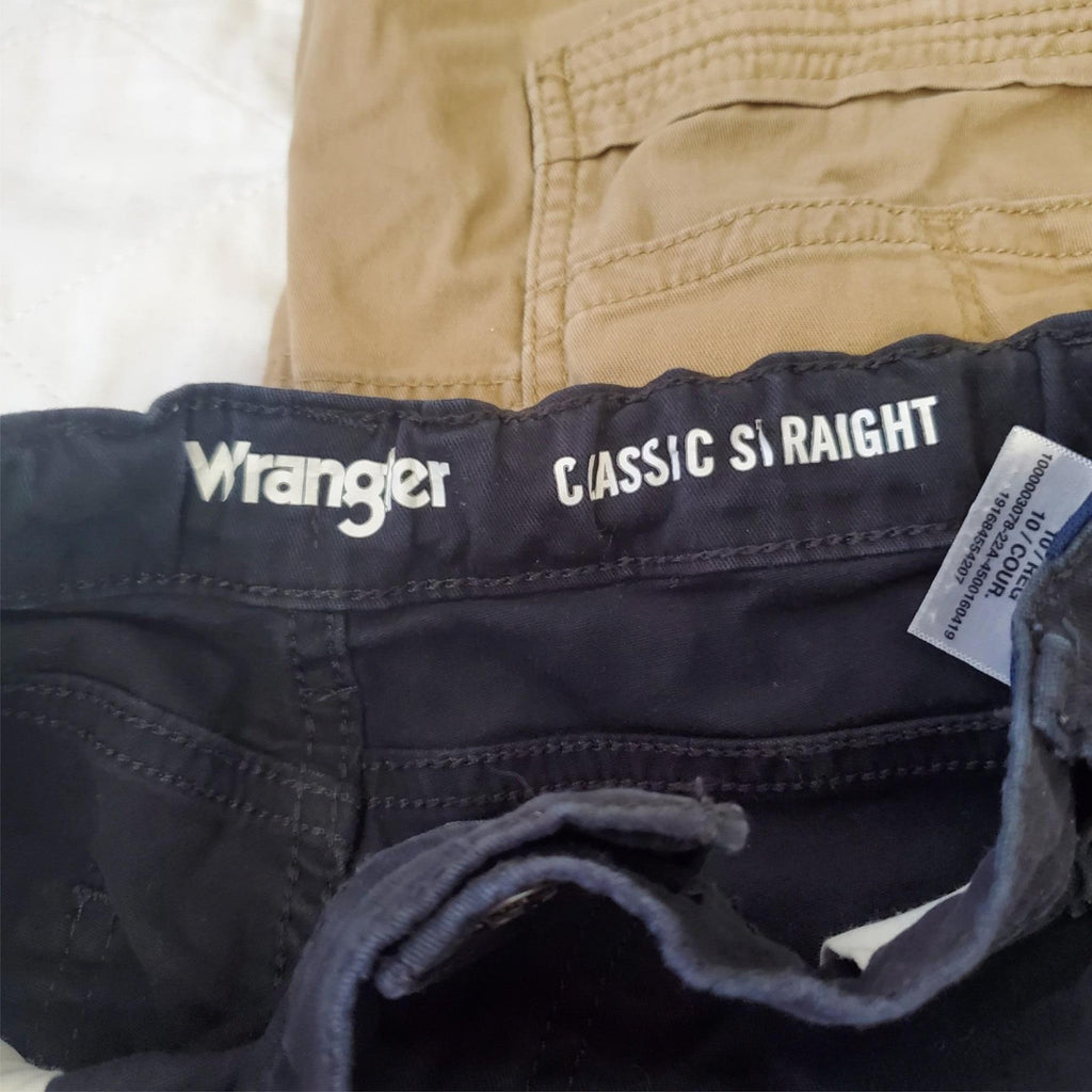 Lot of 5 Wrangler Boys Cargo Bermuda Shorts Size 12, 10
