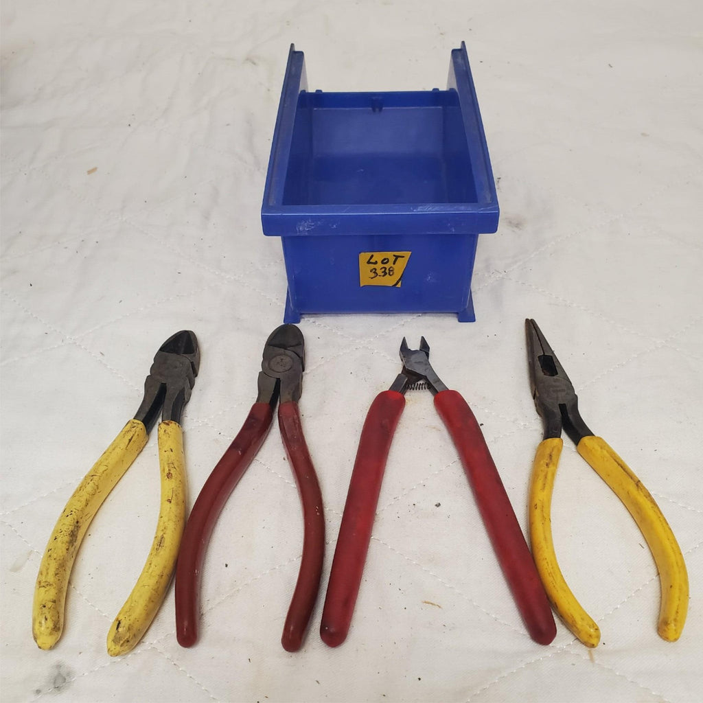 Lot of 4 Assorted Hand Tools Pliers and Wire Cutters LOT-338