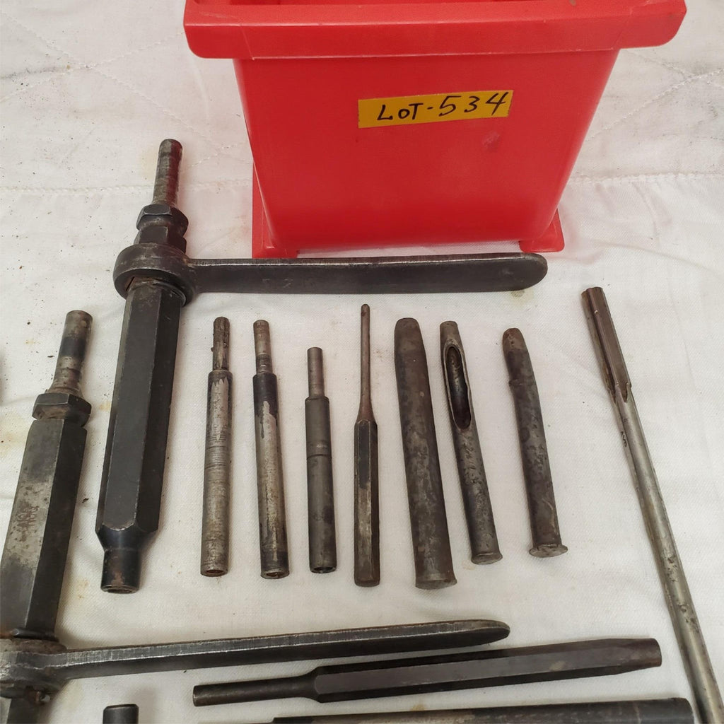 Assorted Chisel Punch and Drill Drift Tools LOT-534