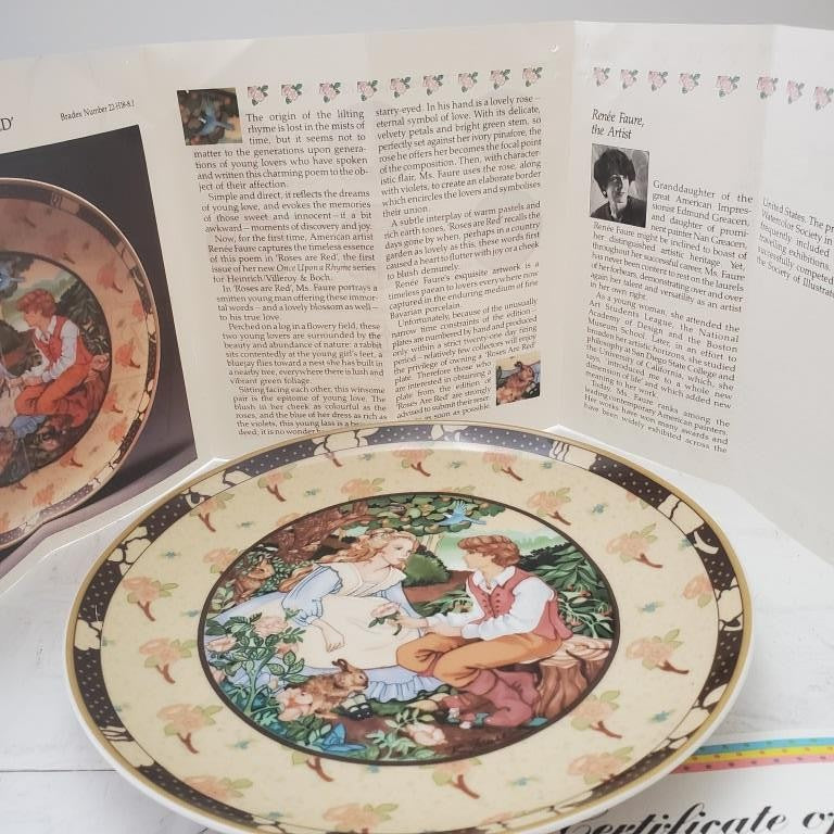 Heinrich Villeroy & Boch Once Upon a Rhyme Roses are Red Bone China Plate