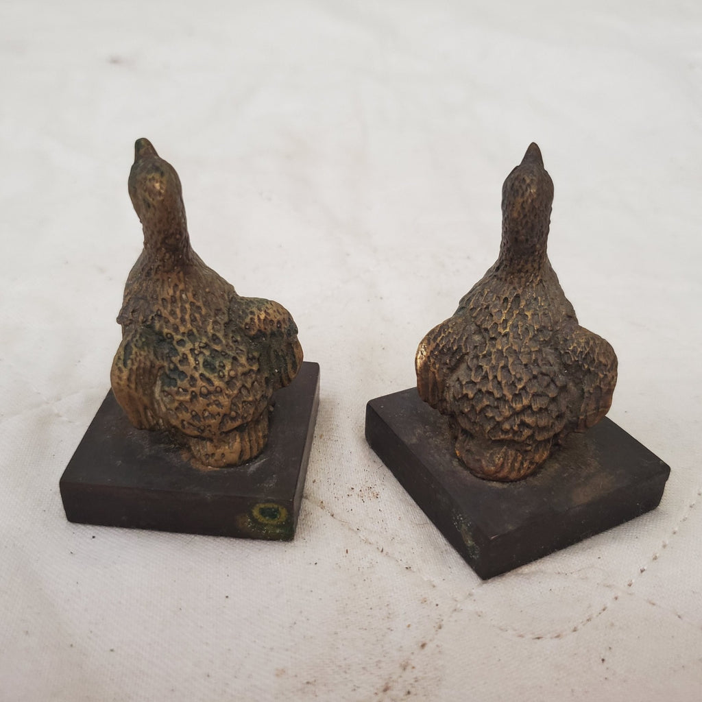 Vintage Pair of Brass Birds Figurine 