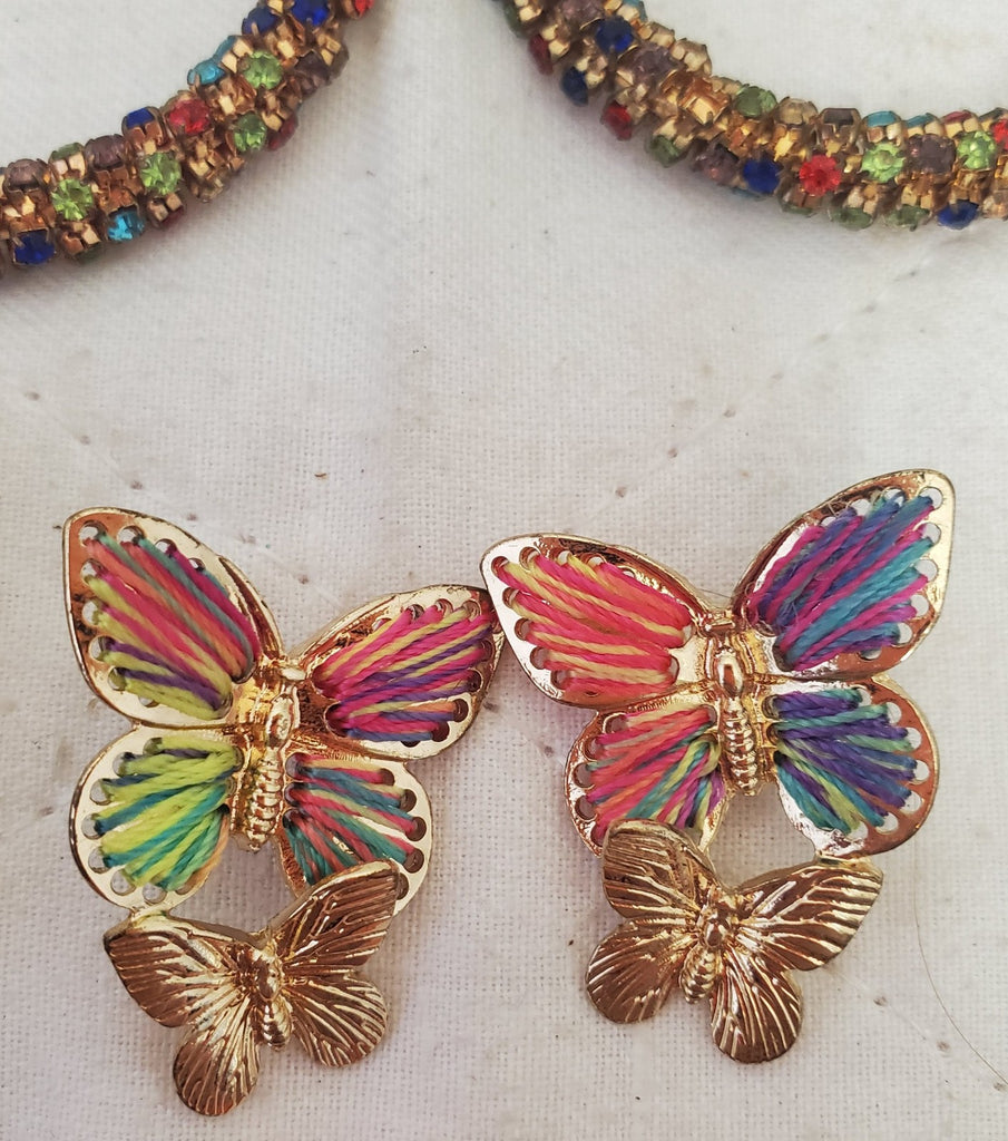 Lot of 7 Vintage Retro Dangle Stud Earrings