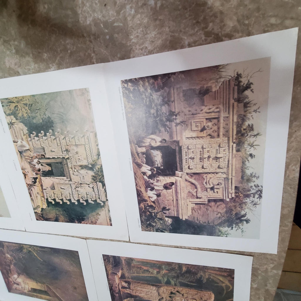 Lot of 9 Art Prints of Ruins and Temples
