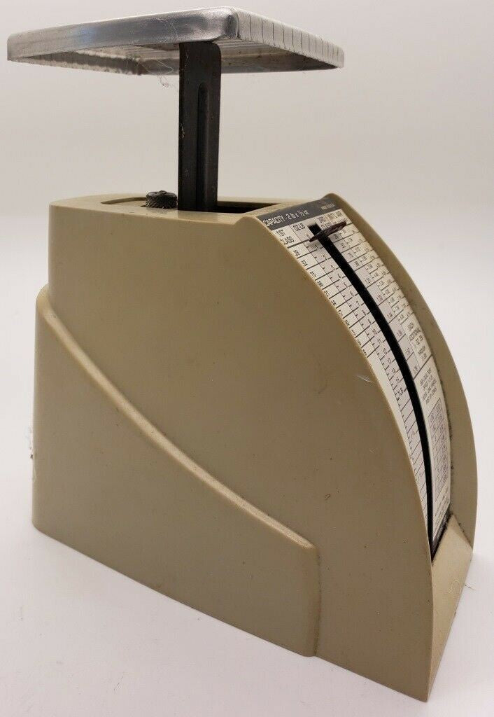 Vintage Pelouze Petite Postal scale Model P-2 Rates Eff. Feb 1991