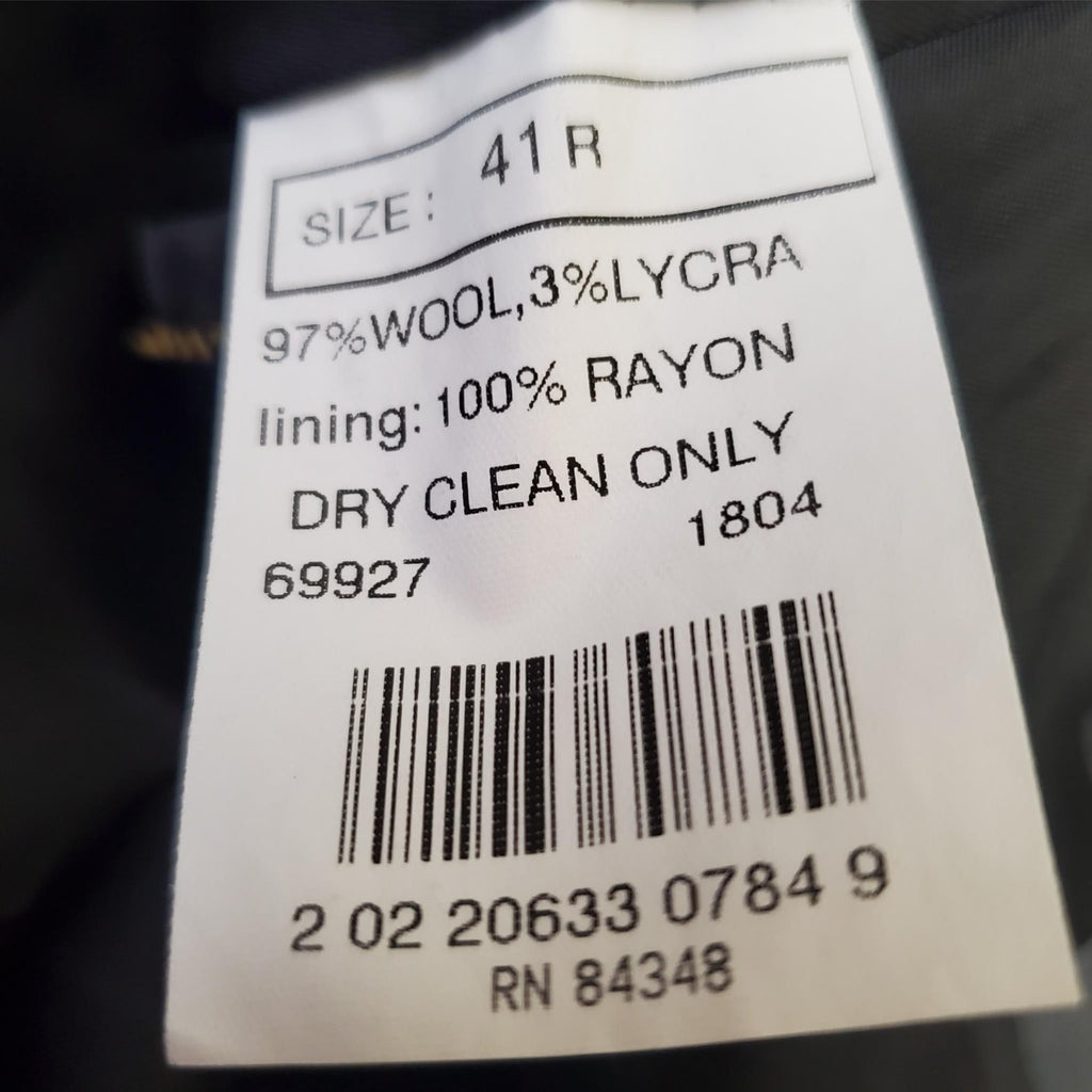 Brooks Brothers Wool BrooksEase Gray White Pinstripe Blazer Jacket Suit 41R