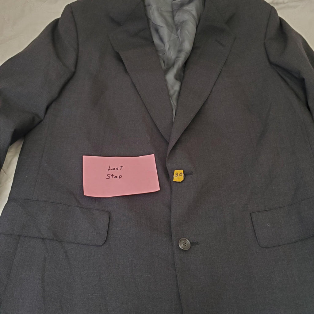Brooks Brothers Brookwood Mens Charcoal Black Blazer Suit Jacket Sport Coat 42R