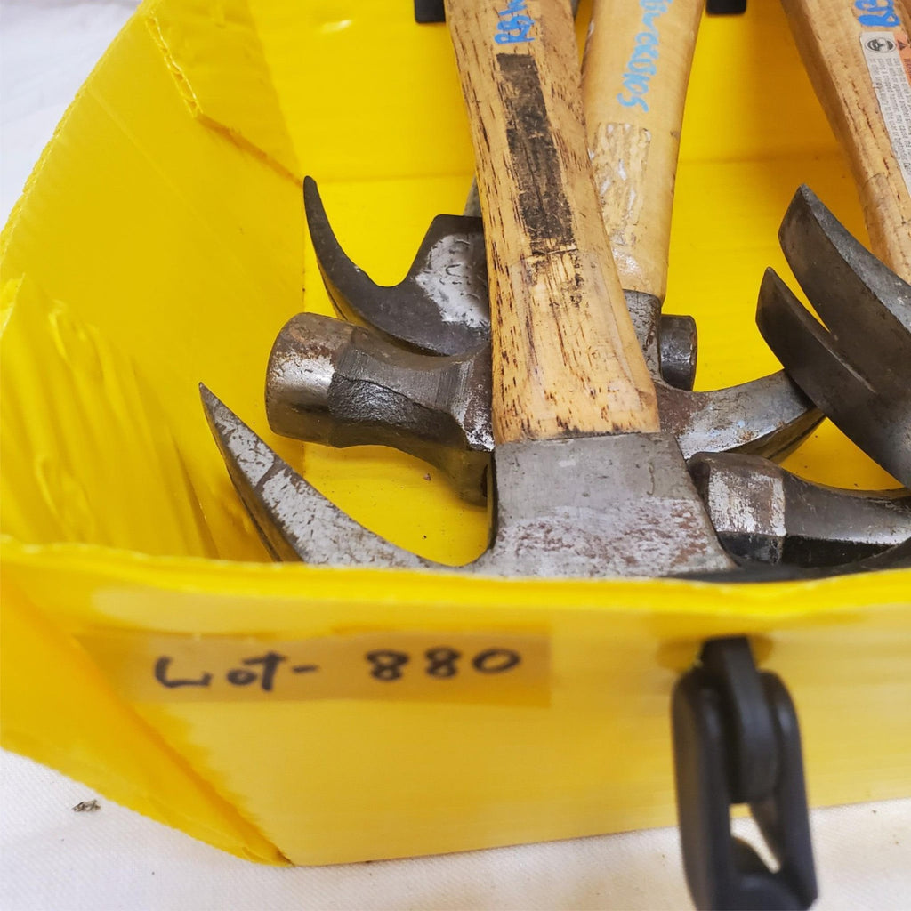 Lot of 5 Vintage Wooden Handle Claw Hammers LOT-880