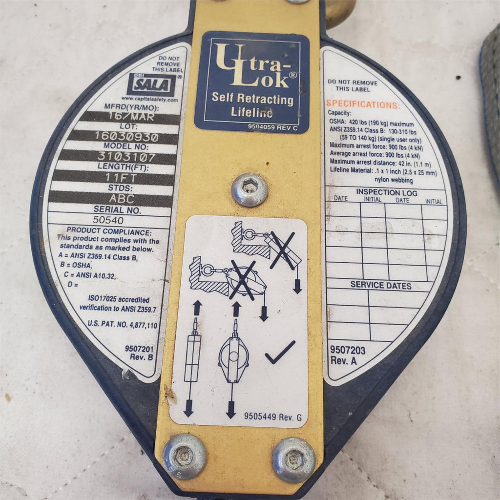 Sala Ultra Lok Self Rretracting lifeline 3103107 / 11ft
