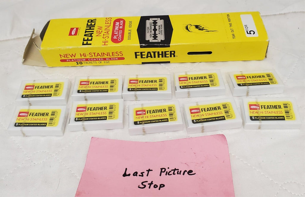 Feather Hi-Stainless Platinum Coated Double Edge Razor Blades