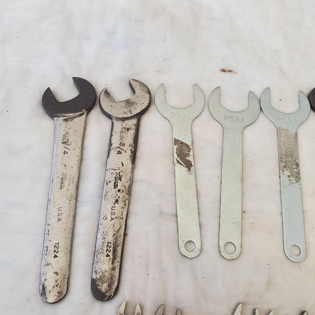 Lot of 20 Various Brand Assorted Size Wrenches Hand Tools LOT 358