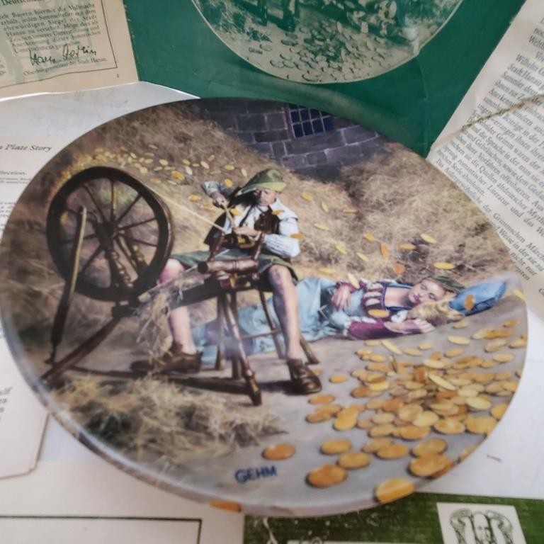 Lot of 8 Bradford Exchange Dornroschen Rumpelstilzche Rapunzel Collector Plate