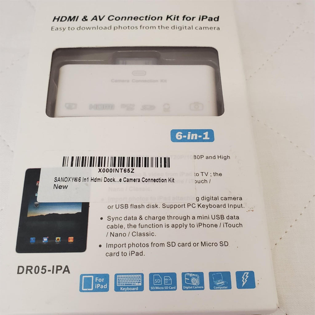 HDMI & AV Connection Kit for Apple Ipad DR05-IPA 6-in-1 Made in China