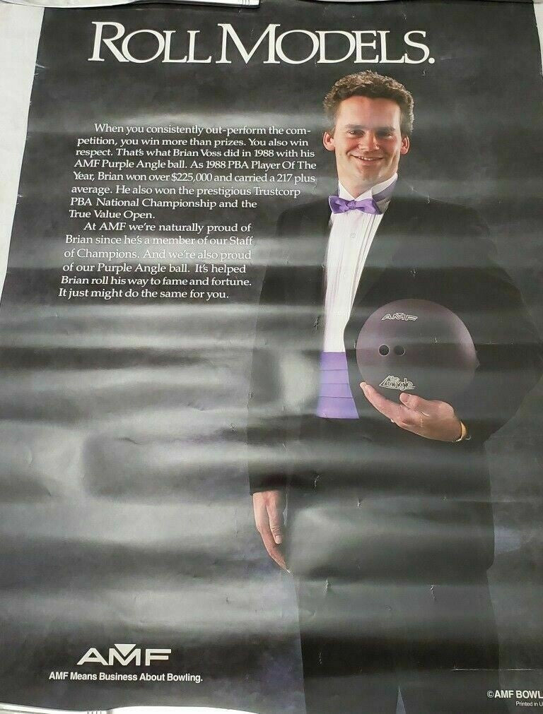 AMF Bowling Ball Roll Models Bowling Brian Voss Wall Poster