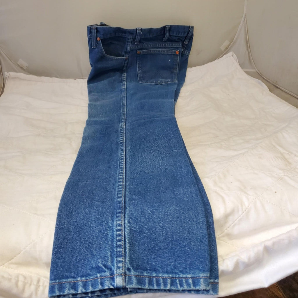 Wrangler Mens 32x32 Blue Straight Relaxed Fit Denim Jeans #6