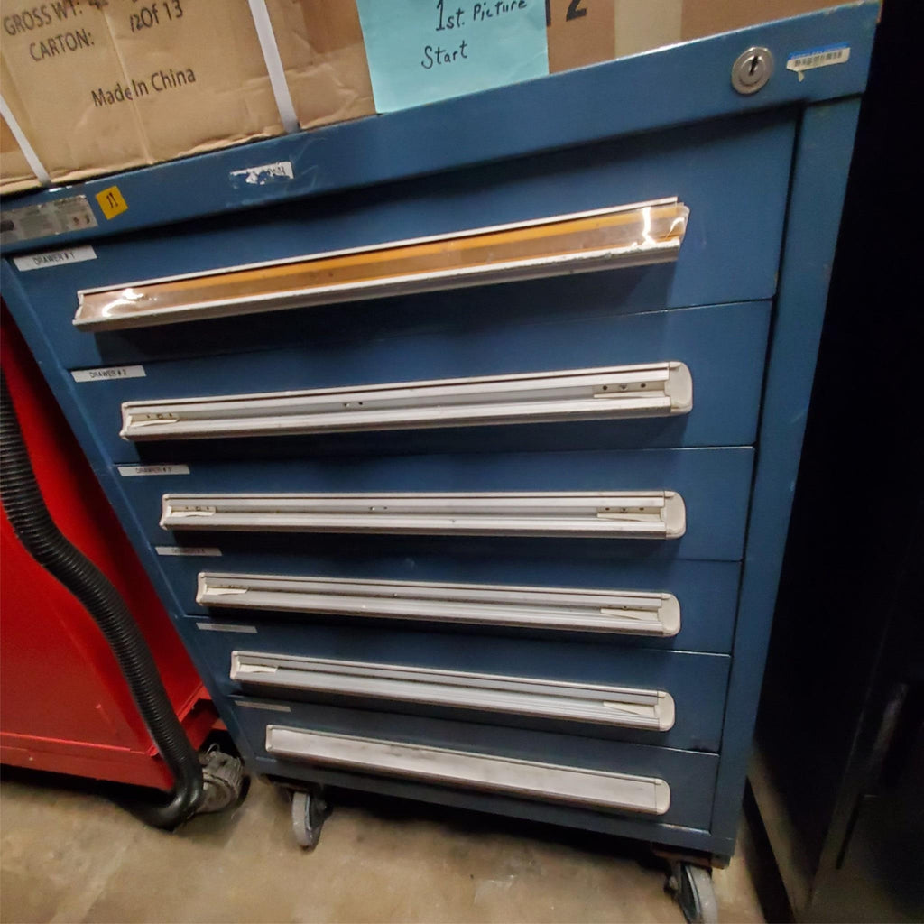 Stanley Vidmar 6 Drawer ROLLING Tool Equipment Storage Cabinet (11)
