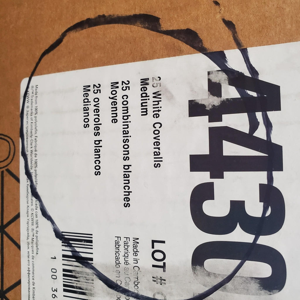 Kimberly-Clark 44302 Disposable Coveralls, M, 25 , White, Kleenguard A40