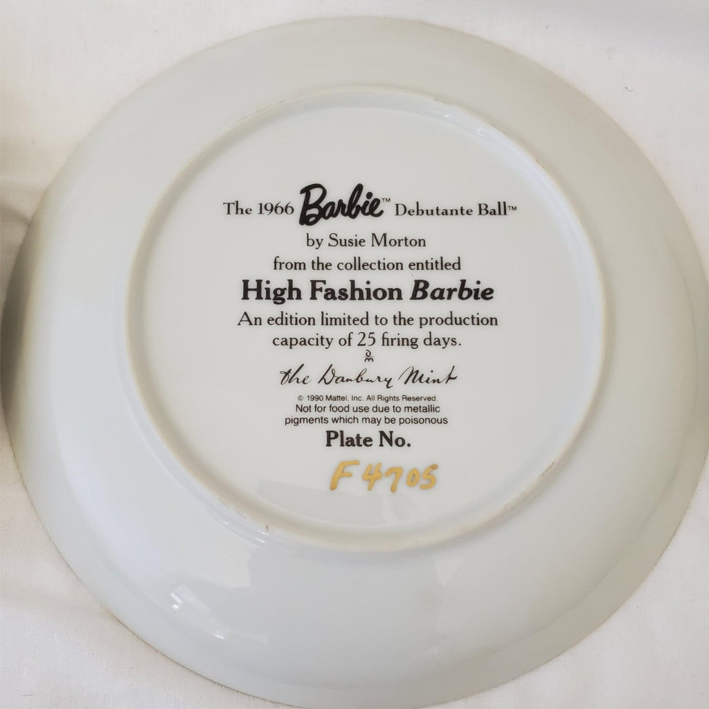 Lot of Plates Barbie The Danbury Mint Collector's Limited Edition 