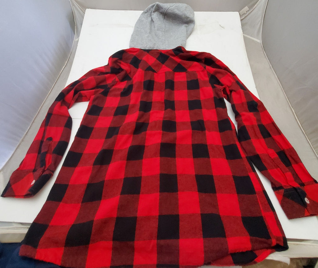 Levi's Women's Red Plaid Hoodie Long Sleeve Size XLarge