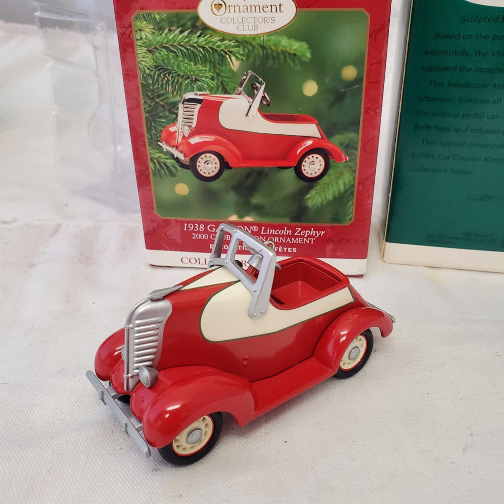 Hallmark Kiddie Car Classics 1938 Garton Lincoln Zephyr & 1937 Steelcraft Auburn