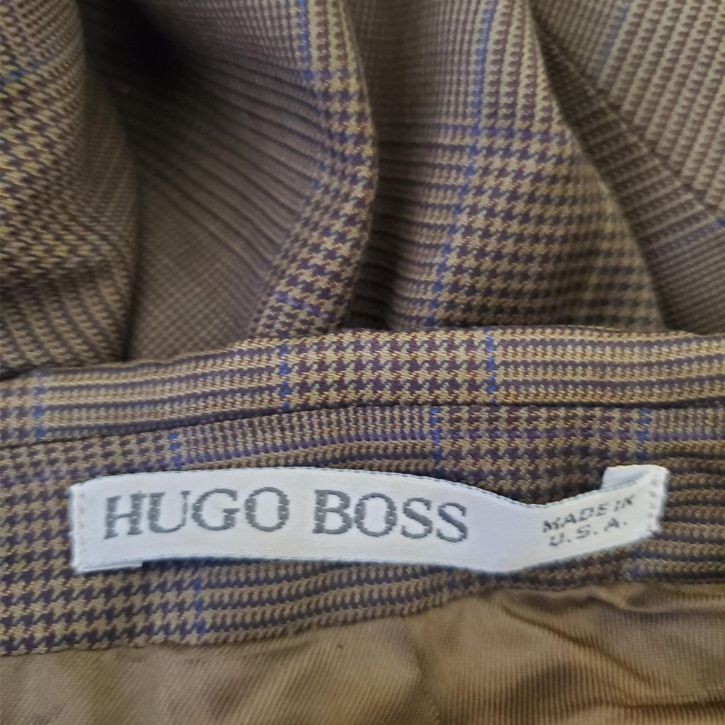 HUGO BOSS Tatlagia 100% Wool Mens Brown Blazer Suit Jacket Sport Coat 42R