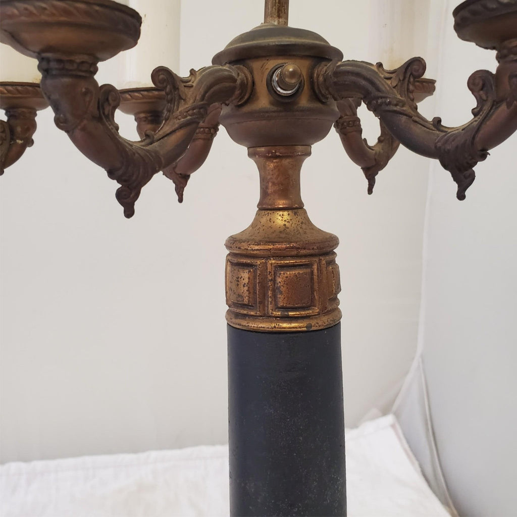 Lot of 2 Vintage Brass Candelabra Table Lamps A13