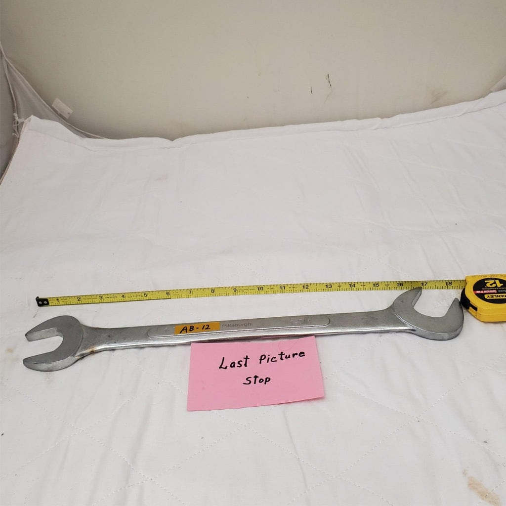 Pittsburgh 1-3/8" 18.5Inch Long Angled Head Open End Wrench AB-12