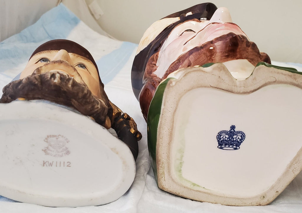 Vintage Melba Ware 4 Large Character Jugs