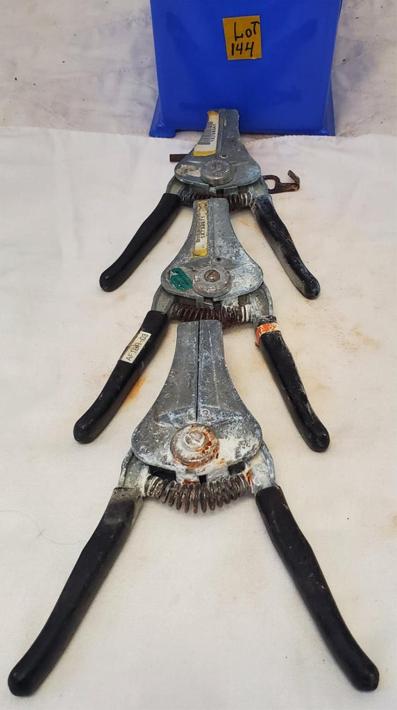 Lot of 3 Electrical Wire Stripper Spring-Loaded Tool LOT-144