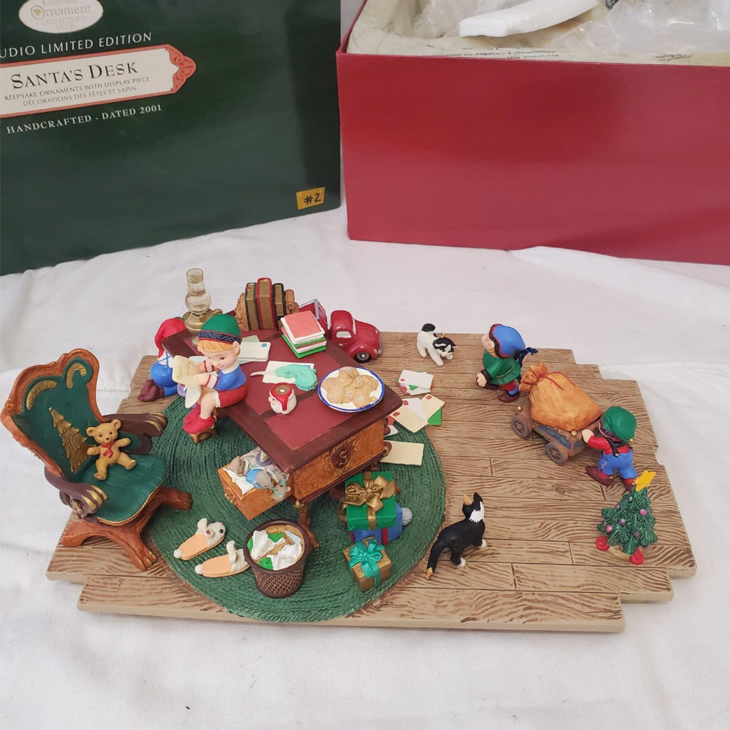 Hallmark Keepsake Ornaments Santa's Desk 2001 Studio Edition #2